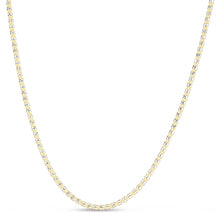 Load image into Gallery viewer, 10k Yellow Gold and White Gold 2.7mm Two-Tone Ice Chain Necklace
