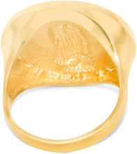 Load image into Gallery viewer, 10k Yellow Gold 24mm Our Lady Of Guadalupe Virgin Mother Mary Pray For Us Catholic Saint Religious Medallion Men&#39;s Ring, Sizes 5-13
