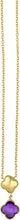 Load image into Gallery viewer, 14k Yellow Gold Natural Gemstone Clover Charm Adjustable Chain Necklace, 16 Inch-18" (Swiss Blue Topaz, Garnet, Amethyst, Citrine or Peridot)

