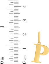 Load image into Gallery viewer, 14k Yellow Gold 0.9&quot; Alphabet Letter A - Z Initial Charm Pendant with optional Extendable Adjustable Chain Necklace
