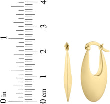Load image into Gallery viewer, 14k Yellow Gold 24mm High Polish Lite Oval Hoop Earrings

