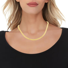 Load image into Gallery viewer, 10k Yellow Gold 5.5mm Lite Franco Chain Link Necklace
