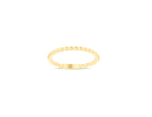 Load image into Gallery viewer, 10k Yellow Gold or White Gold Beaded Ring, Size 6-8
