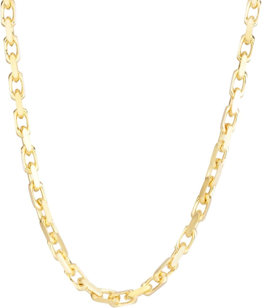 14k Yellow Gold or White Gold 4.8mm Solid French Cable Chain Necklace