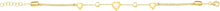 Load image into Gallery viewer, 14k Yellow Gold 7.7mm Puffed Heart Charm Link Bracelet and Anklet, Adjustable 7.25" - 10 Inch
