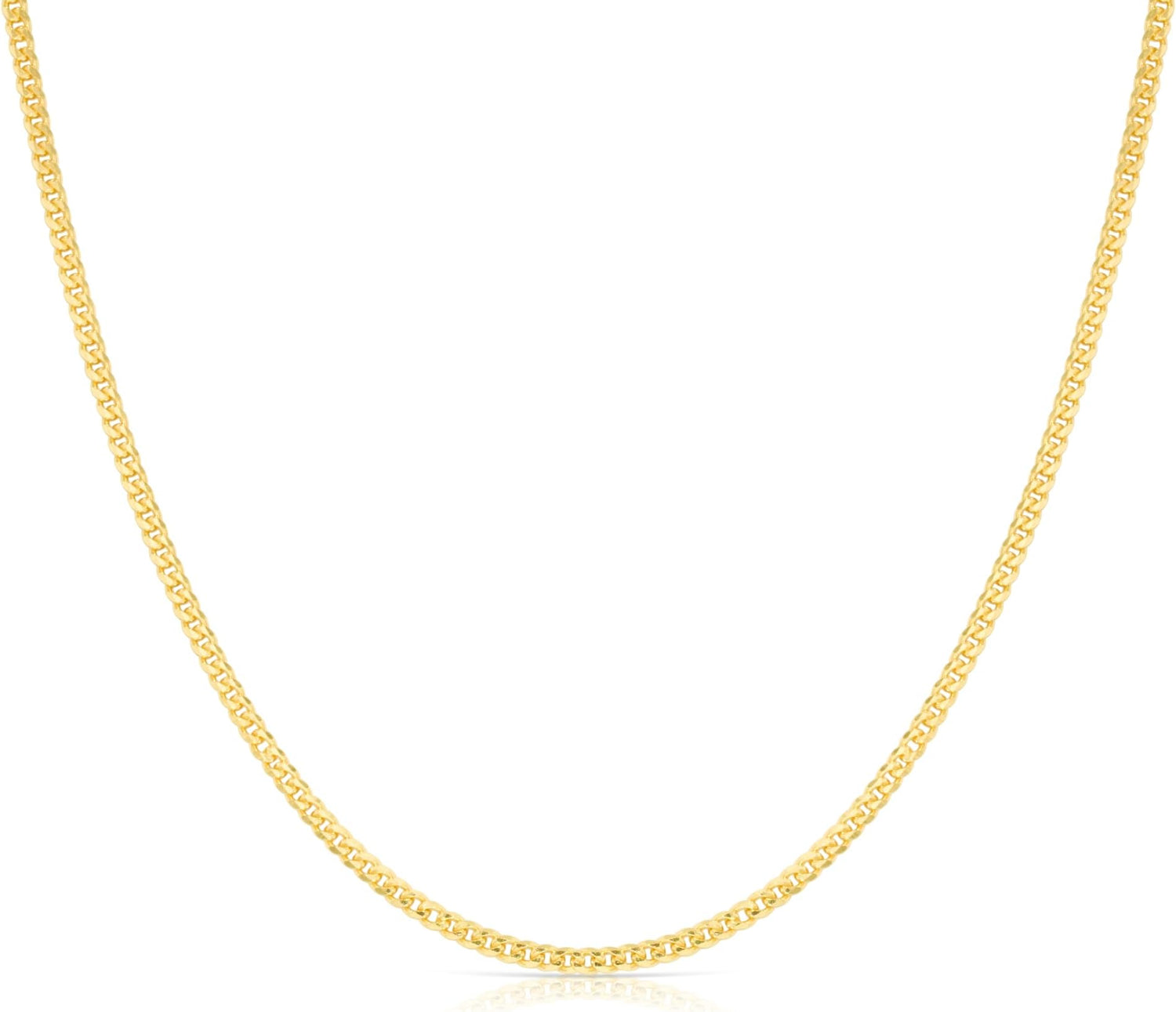 14k Yellow Gold 3.6mm Lite Gourmette Chain Necklace