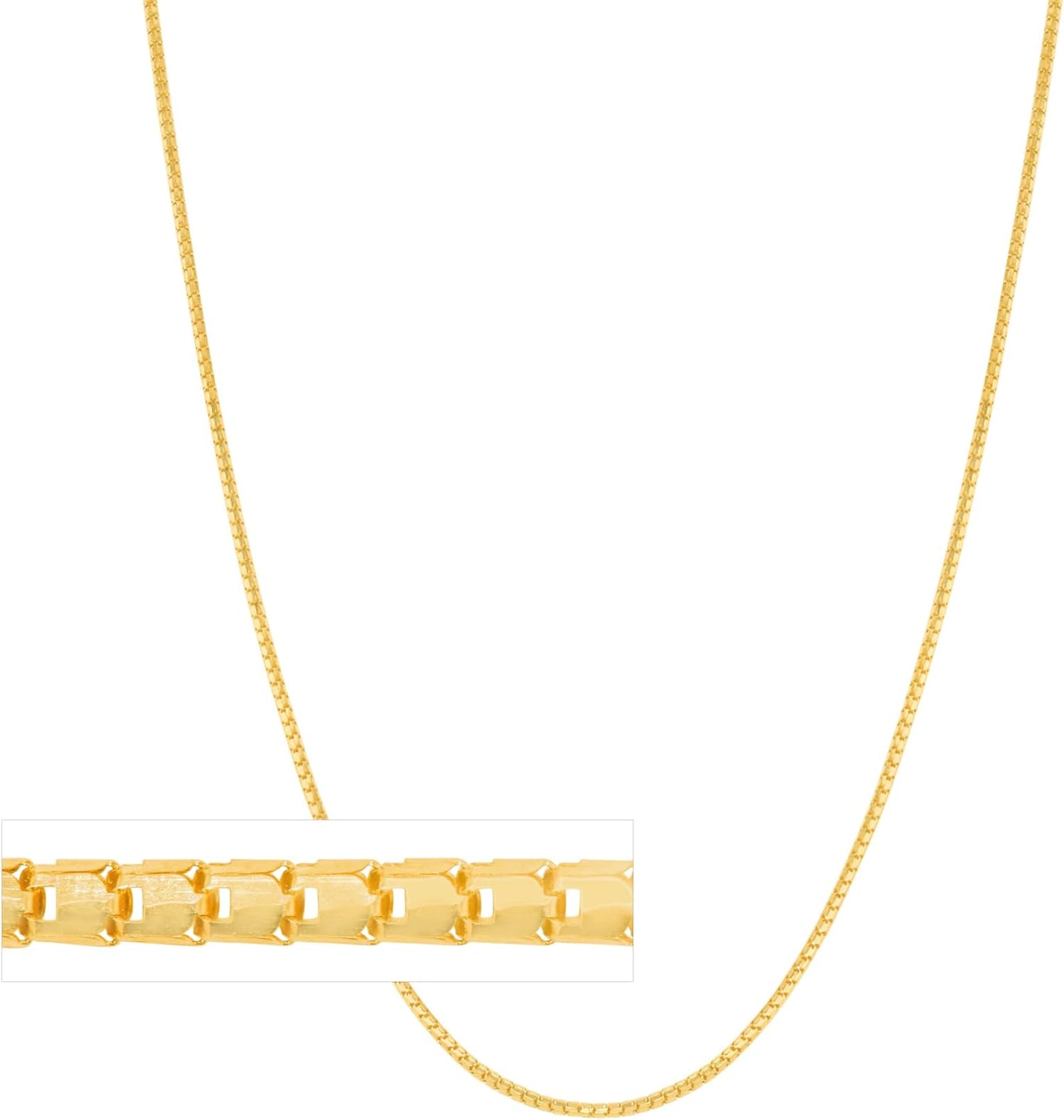 14k Yellow Gold or White Gold 1.3mm Solid Ice Chain Necklace