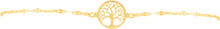Load image into Gallery viewer, Italian 14k Yellow Gold 1.2mm Tree of Life Mirror Link Bracelet, 7 Inch
