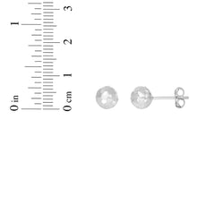 Load image into Gallery viewer, 14k Rose Gold 7mm Diamond Cut Ball Post Earrings

