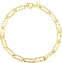 Load image into Gallery viewer, 14k Yellow Gold 4.5mm Elongated Paperclip Link Bracelet, 7.5 Inch
