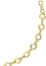 Load image into Gallery viewer, 14k Yellow Gold 6mm Polished Infinity and Oval Link Bracelet, 7.5 Inch
