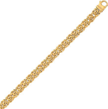 Load image into Gallery viewer, 14k Yellow Gold 7.2mm Byzantine Link Bracelet, 7.25 Inch or 8 Inch
