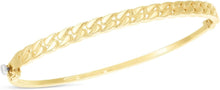 Load image into Gallery viewer, 14k Yellow Gold 4.6mm Solid Shiny High Polish Cuban Chain Bangle Bracelet 7 Inch
