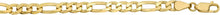 Load image into Gallery viewer, Italian 14k Gold Over 925 Silver 7.3mm Figaro Link Chain Bracelet, 8 Inch

