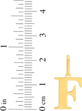 Load image into Gallery viewer, 14k Yellow Gold 0.9&quot; Alphabet Letter A - Z Initial Charm Pendant with optional Extendable Adjustable Chain Necklace
