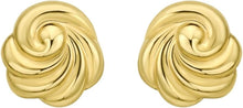 Load image into Gallery viewer, 14k Yellow Gold 13.5mm x 12.8mm Swirl Knot Stud Earrings
