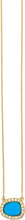 Load image into Gallery viewer, .12cttw Diamond 14k Yellow Gold 11mm Turquoise Freeform Cushion Charm Pendant Adjustable Chain Necklace, 16 Inch-18"
