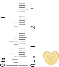 Load image into Gallery viewer, 14k Yellow Gold 8mm x 7.3mm Small Polished Heart Earrings

