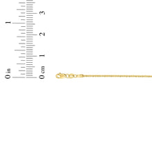 Load image into Gallery viewer, 14k Yellow Gold 1.1mm Twisted Crisscross Sparkle Chain Necklace
