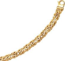 Load image into Gallery viewer, 14k Yellow Gold 9mm Byzantine Link Bracelet, 7.25 Inch or 8 Inch

