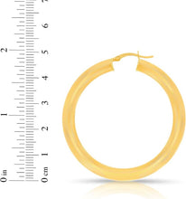 Load image into Gallery viewer, 10k Yellow Gold 25mm x 5mm High Polish Round Tube Hoop Earrings
