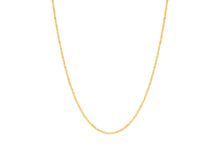 Load image into Gallery viewer, 14k Yellow Gold or Rose Gold and White Gold 1.5mm Twisted Crisscross Sparkle Chain Necklace
