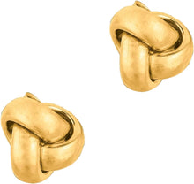 Load image into Gallery viewer, 10k Yellow Gold 9mm Knot Stud Earrings
