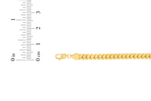 Load image into Gallery viewer, 10k Yellow Gold 4.2mm Lite Franco Chain Link Necklace
