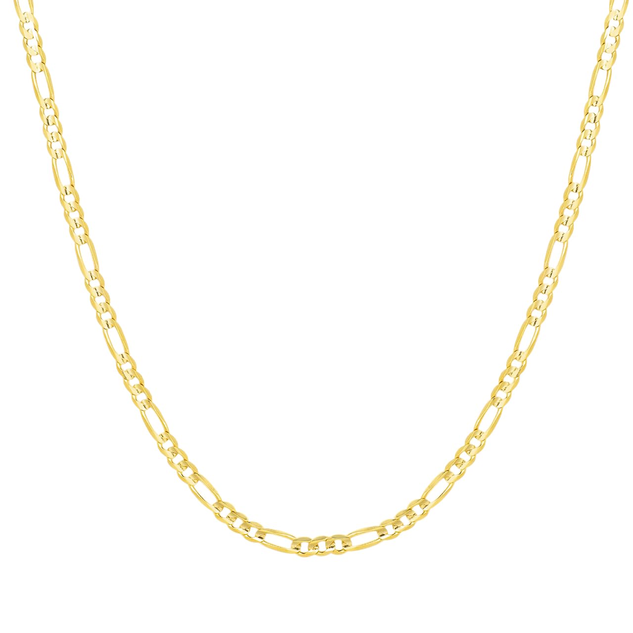 10k Yellow Gold 4.7mm Solid Clasic Figaro Necklace