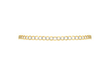 Load image into Gallery viewer, 14k Yellow Gold and White Gold 3.5mm Solid Two-Tone Pave Curb Cuban Chain Necklace
