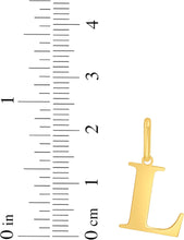 Load image into Gallery viewer, 14k Yellow Gold 0.9&quot; Alphabet Letter A - Z Initial Charm Pendant with optional Extendable Adjustable Chain Necklace
