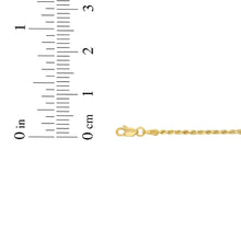 Load image into Gallery viewer, 10k Yellow Gold 2.5mm Hollow Rope Chain Bracelet or Anklet
