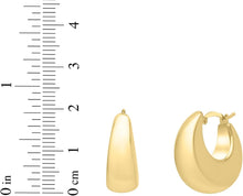 Load image into Gallery viewer, 14k Yellow Gold 20mm High Polish Large Tapered Hoop Earrings
