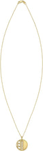 Load image into Gallery viewer, Italian .06cttw Diamond 14k Yellow Gold Coin Charm Pendant Necklace, 18 Inch
