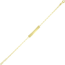 Load image into Gallery viewer, 14k Yellow Gold 5mm Custom Engravable ID Bar Paperclip Link Bracelet, Adjustable 6.5" - 7 Inch
