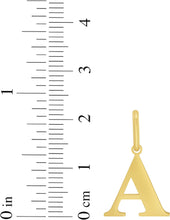 Load image into Gallery viewer, 14k Yellow Gold 0.9&quot; Alphabet Letter A - Z Initial Charm Pendant with optional Extendable Adjustable Chain Necklace
