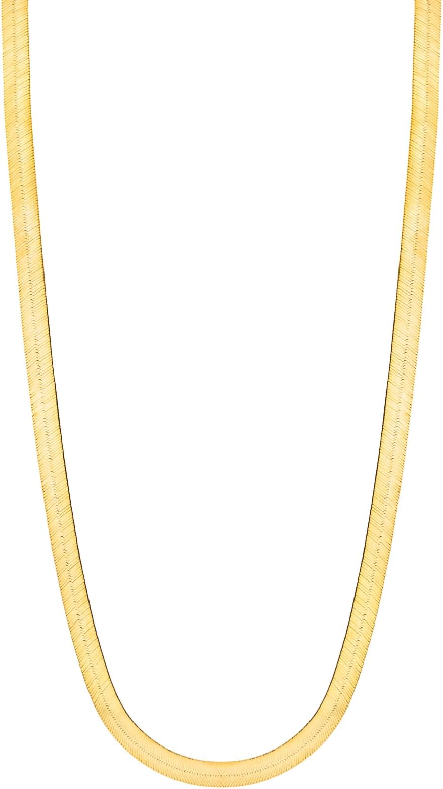 10k Yellow Gold 9mm Super Flexible Silky Herringbone Chain Necklace