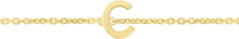 Load image into Gallery viewer, 14k Yellow Gold 0.2&quot; Mini Alphabet Letter A - Z Initial Charm Pendant with Extendable Adjustable Chain Bracelet
