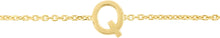 Load image into Gallery viewer, 14k Yellow Gold 0.2&quot; Mini Alphabet Letter A - Z Initial Charm Pendant with Extendable Adjustable Chain Bracelet
