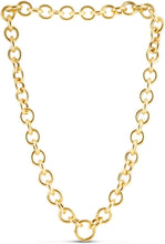 Load image into Gallery viewer, 14k Yellow Gold 11.6mm Lite Rolo Link Chain Necklace 18 Inch
