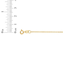 Load image into Gallery viewer, 14k Yellow Gold or White Gold 0.9mm Diamond Cut Bead Chain with Spring Ring Necklace
