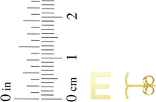 Load image into Gallery viewer, 14k Yellow Gold 6.5mm High Polish Initial-E Stud Earrings

