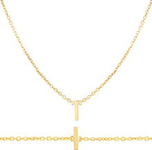 Load image into Gallery viewer, 14k Yellow Gold 0.2&quot; Mini Alphabet Letter A - Z Initial Charm Pendant with Extendable Adjustable Chain Necklace &amp; Bracelet Set
