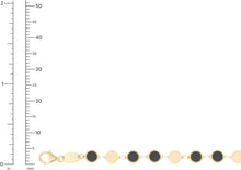 Load image into Gallery viewer, 14k Yellow Gold 5mm Gemstone Mirror Link Bracelet
