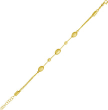 Load image into Gallery viewer, 14k Yellow Gold 4mm Pebble Bead Charm Link Bracelet and Anklet, Adjustable 7" - 10 Inch
