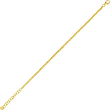 Load image into Gallery viewer, 14k Yellow Gold 2.2mm, 3mm or 4mm Diamond Cut Bead Link Bracelet, Adjustable 6.25" - 7.5 Inch
