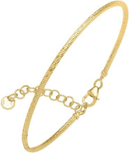 Load image into Gallery viewer, 14k Yellow Gold or White Gold or Rose Gold 1.8mm Fancy Stackable Diamond Cut Bangle Bracelet
