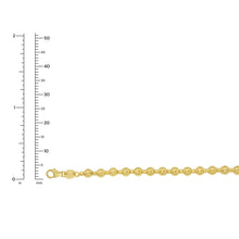 Load image into Gallery viewer, Italian 14k Yellow Gold or White Gold 4mm Disco DC Bead Chain Bracelet
