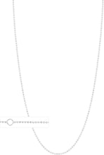 Load image into Gallery viewer, 14k Solid Yellow Gold or White Gold 1mm Single Extendable Diamond Cut Bead Chain Adjustable Necklace, 16&quot; - 18 Inch
