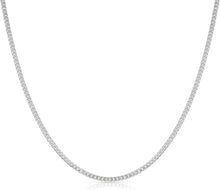 Load image into Gallery viewer, 14k Yellow Gold or White Gold 2.2mm Solid Gourmette Chain Necklace
